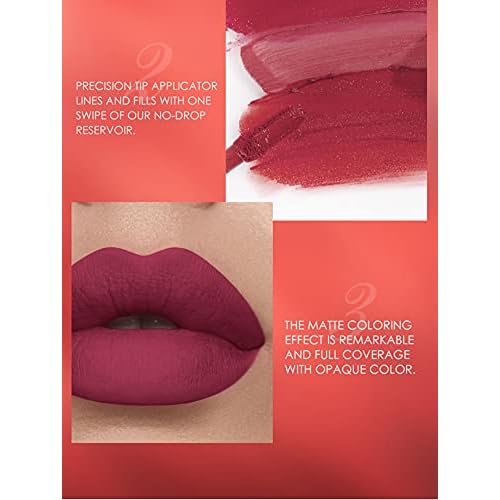 URQT 12pcs Lip Liner and Lipstick Makeup Set, 6 Velvety Matte Liquid Lipsticks + 6 Matching Smooth Lip Liner One Step Lips Makeup Kits Waterproof Long Lasting Matte Lipstick Gift Set (Set B, 12)
