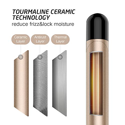 3/8 Inch Small Curling Iron for Short Hair - Ceramic Tourmaline Coating
