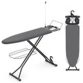 KINGBOARD Black Multi-Functional Ironing Board with Clothes Shelf & Cord Holder