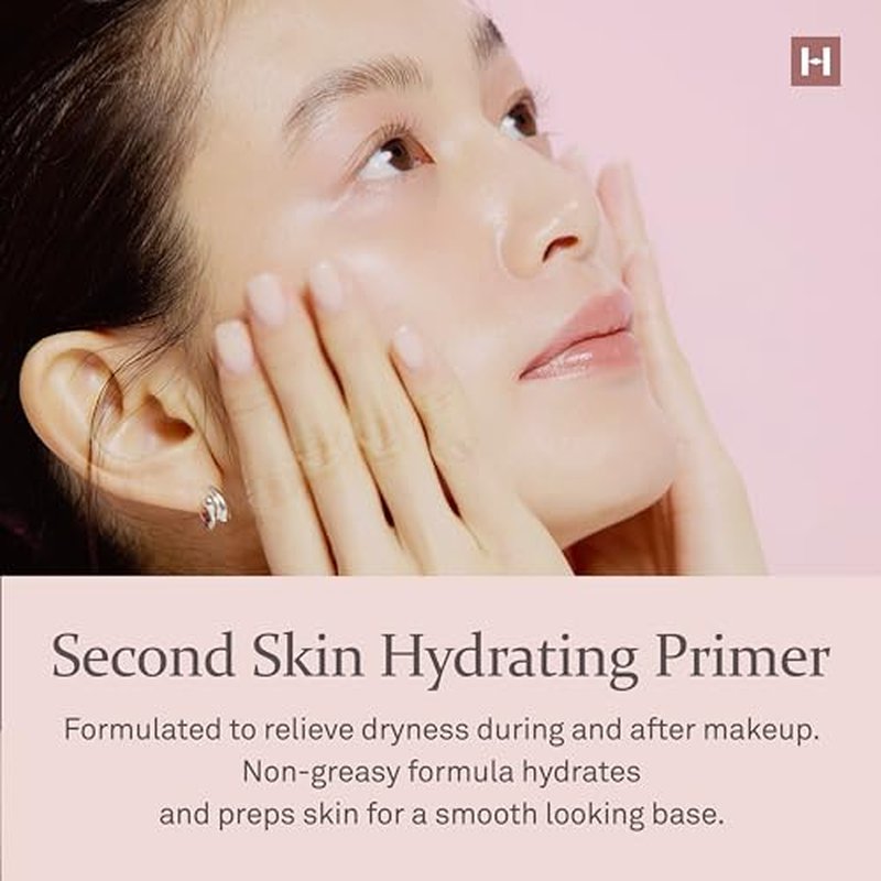 Hince Second Skin Hydrating Primer Makeup Boosting Moisturizing Primer for Lasting Pore Coverage Smooth & Supple Skin, 1.35 fl.oz. Light Pink