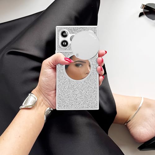 Flaunt MagSafe Compact Makeup Mirror - Magnetic Mirror with Slim Covered Design - Travel Accessory