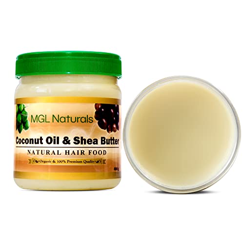 MGL Naturals Organic Coconut Oil & Shea Butter Hair Food for Nourishing & Moisturizing
