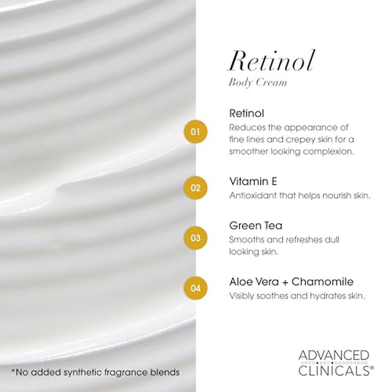 Advanced Clinicals Retinol Body Lotion + Collagen Firming Body Oil 2PC Bundle