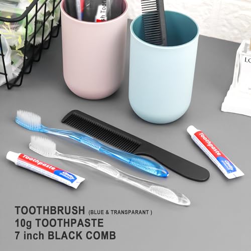 100 Pack Disposable Toothbrushes with Toothpaste and Comb for Travel and Homeless Aid - Variation of THIS listing