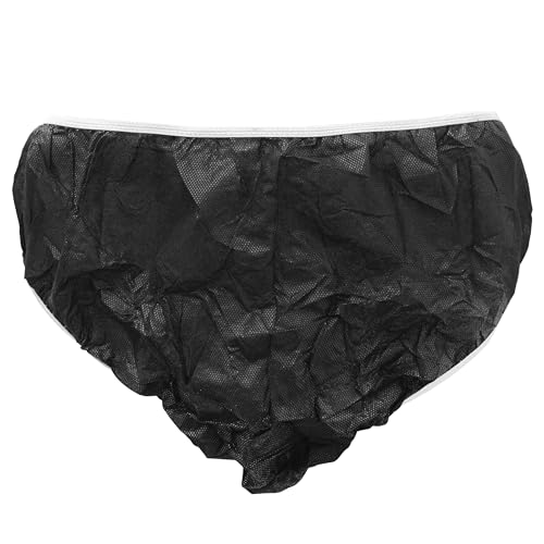 Disposable Underwear Underpants - One-Time Use Black 50 Pcs Set for Hotel Spa Travel