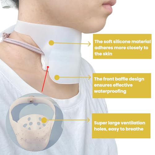 Waterproof Tracheostomy Shower Cover - Silicone Neck Guard for Post-Tracheotomy Patients