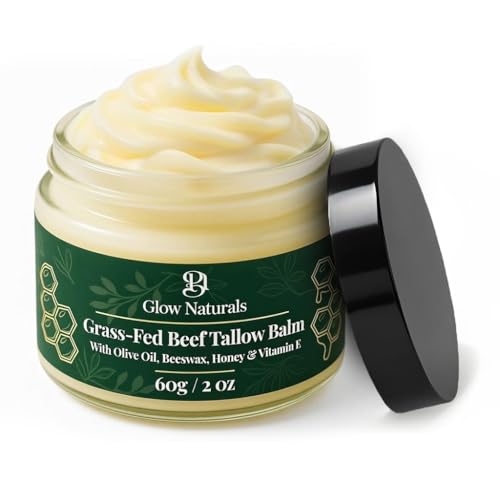 Beef Tallow For Skin - 2 oz Fragrance Free Tallow And Honey Balm With Olive Oil, Beeswax & Vitamin E - Grass Fed Beef Tallow For Face, Body & Dry, Sensitive Skin