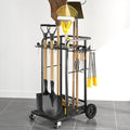 Garden Tool Organizer Cart with Large Wheels & 3-Tier Storage for Garage