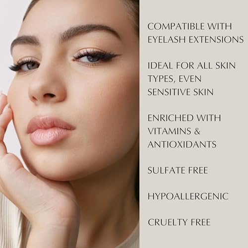 Xtreme Lashes Eye Makeup Remover & Facial Cleanser 4 Fl Oz - Gentle Lash Extension Safe Face Wash with Aloe Vera & Botanicals