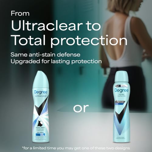 Degree UltraClear Black White Antiperspirant Dry Spray 3.8 oz Pack of 12 - Pure Clean Variation
