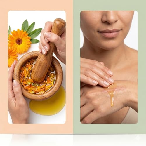 Nature's Brands Organic Calendula Carrier Oil Organic for Skin (16oz) 100% Natural, and Skin Moisturizer, USDA Certified Organic