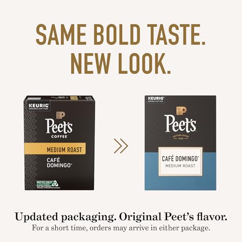 Peet's Coffee Pods Café Domingo Medium Roast 88 K-Cups - Pack of 4 (4 x 22)