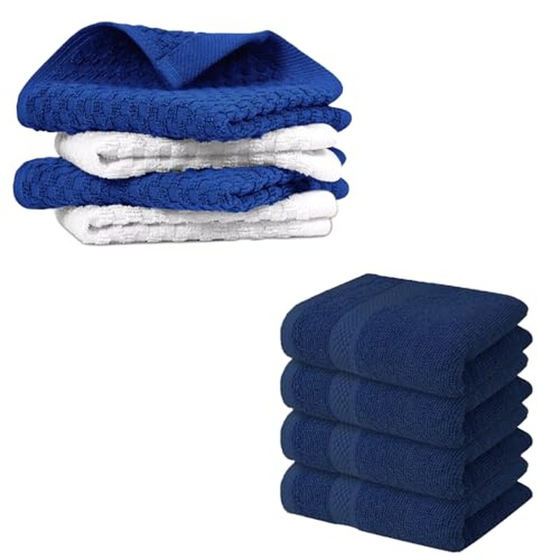 4 Natural Loofah Pads for him and her. Eco-Friendly Exfoliating Body Scrubbers, Durable & Gentle Terry Towel Cloth pad for Manly Skin Care - Lufas, Luffa, Loufas Sponges