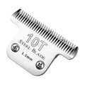 Silver 10T Steel Clipper Blade for Professional Clippers - Compatible with Andis & Oster A5 - 1 Pack - Variation of Silver-10T