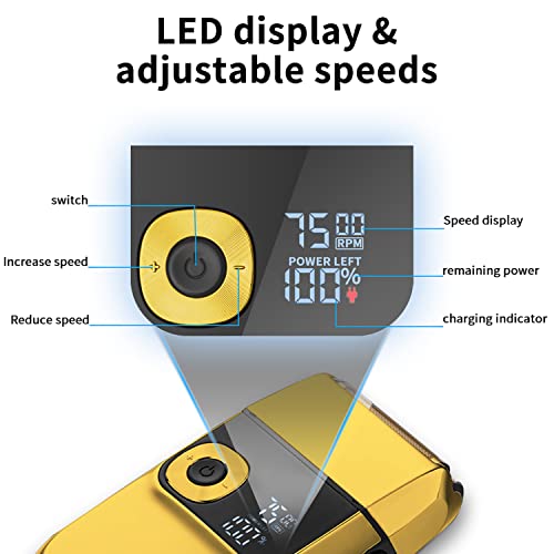 DSP 2-in-1 Bald Shaver for Men with LED Display - Gold Variation