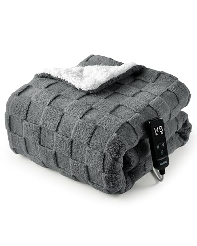 Garvee Heated Weighted Blanket for Adults - Gray 15lb, 50x60 Inches