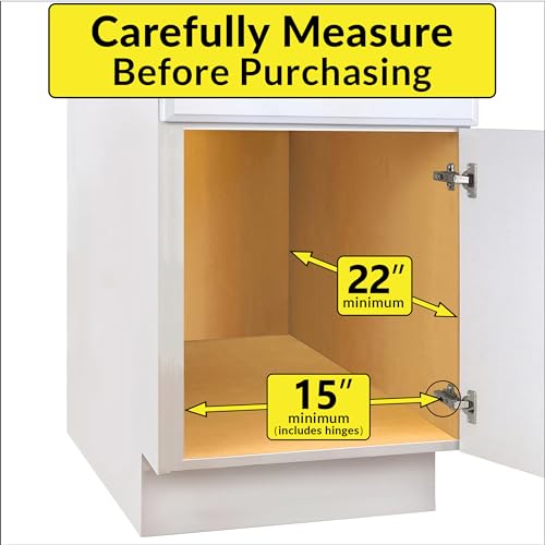 LYNK PROFESSIONAL Chrome Pull Out Cabinet Organizer 14x21 Inch Kitchen Drawer