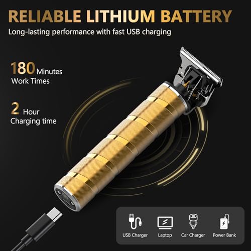 Ufree Hair Trimmer & Beard Trimmer for Men Professional, Electric Razor Shavers for Men, T Blade Precision Edgers Liners, Barber Clippers for Hair Cutting Mustache Facial, Mens Gifts