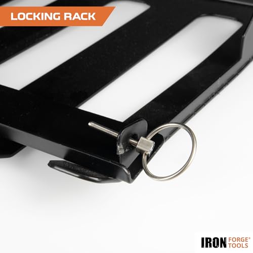 Power Tool Wall Mount Organizer with 5 Drill Slots & Locking Rack