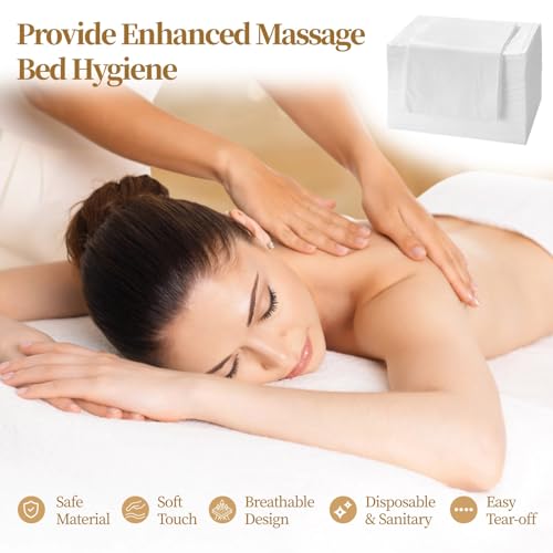 White Disposable Massage Bed Sheets 71x31.5 inch - Hygienic Cover for Spa & Beauty