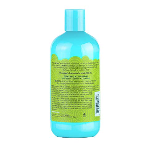 Just For Me Curl Peace Ultimate Detangling Conditioner - Nourishes & Replenishes, Contains Marshmallow Root Extract, Cocoa Butter & Raw Honey, Sulfate Free, No Animal Testing, 12 oz