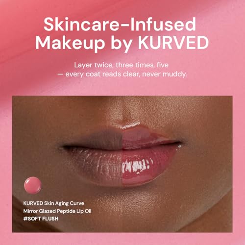 Kurved Soft Flush Lip Oil - Peptide Gloss with Collagen-Boosting Hydration