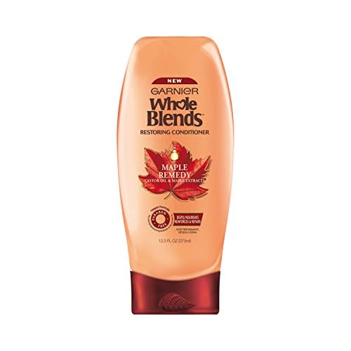 Garnier Whole Blends - Maple Remedy - Paraben Free Vegan Formula - Shampoo & Conditioner Set - Net Wt. 12.5 FL OZ (370 mL) Per Bottle - One Set