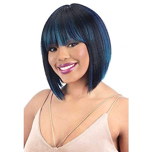 Freetress Shake N Go Legacy Human Hair Blend Wig Victoria - Dark Brown 2