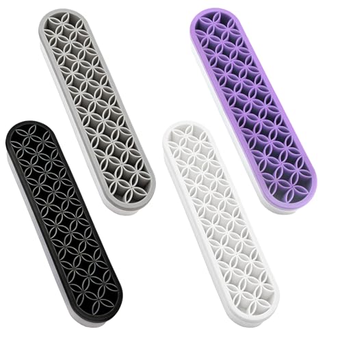 QUYLIXX Multicolor Silicone Makeup & Brush Organizer Set - 4 Pcs Travel Storage