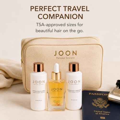 Hydrating Hair Care Set with Shampoo Conditioner & Saffron Elixir - Gift Set