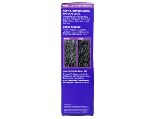 Men's Hair Color Touch of Gray Black-Gray 3 Pack - Natural Gray Coverage