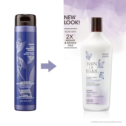Lavender Blonde Toning Shampoo & Conditioner Set – Neutralize Brassy Tones, Vegan & Paraben-Free, 13.5 Fl Oz