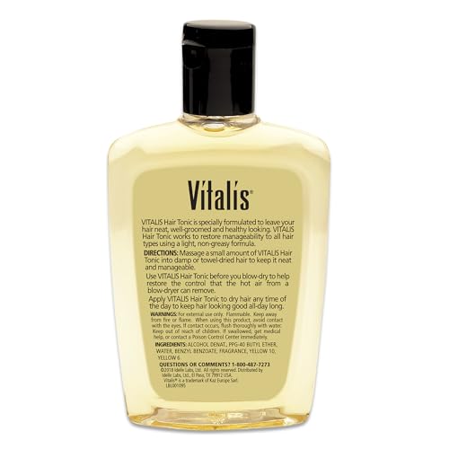 Vitalis Hair Tonic Liquid - Non-Greasy Hair Care for All Hair Types, 7 Fl Oz Pack of 2
