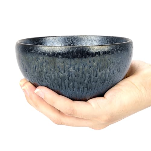 Linkidea Linkdiea Ceramics Soap Shaving Bowl, Traditional Wet Beard Art of Shaving Bowl, Cream Shaver Bowl for Men (Blue), RAC30-01