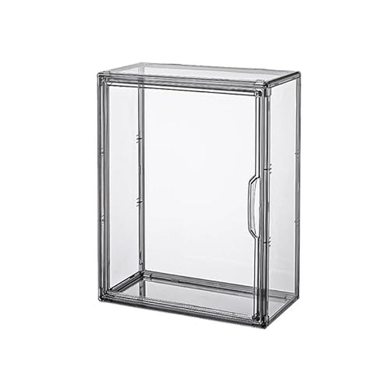 3 Tiers Acrylic Display Case with 2 Division Boards, Acrylic Storage Organizers Box with Magnetic Door, Wall-Mounted Dustproof Showcase for Makeups, Purses, Figure