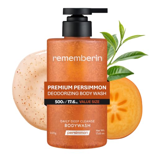 Rememberin Persimmon Body Wash for Aging & Nonenal Odor 17.6 oz — Long-Lasting Freshness