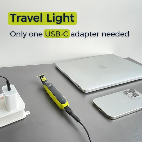 5V USB-C Charger Cord Compatible with Philips Norelco Shaver Models ? QP2724, QP1924, QP4530, QP2834, QP4631, X3001, MG5910, MG5970, QP6552, MG7910, MG7970, MG9520, QP6542 & More, 2 Pack