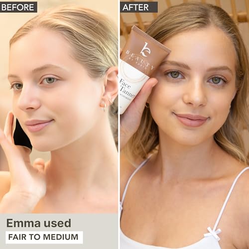 Face Tanner - USA Made with Natural & Organic Ingredients, Gradual Facial Self Tanner Lotion for Natural-Looking Fake Tan & Streak-Free Natural Glow