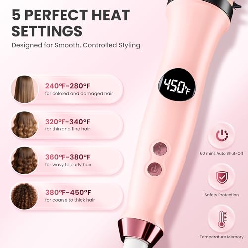 Infrared Ionic Hair Brush for Fine Hair - 85W 100M+ Negative Ions, 5 Temp Settings
