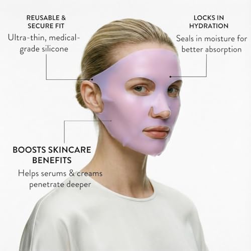 Nurse Jamie FaceWrap Silicone Mask ? Reusable Hydration Wrap for Enhanced Skincare Absorption & Moisture Retention