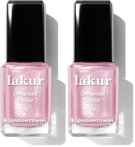 LONDONTOWN Lakur Nail Polish Set - Pink & Purple Shades, 0.4 Fl Oz, Rosado Variation, Long-Lasting, Vegan & Non-Toxic