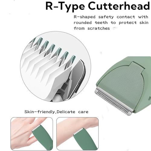Replacement Blades Compatible with Meridian Trimmer Blades,Green Ceramic Blades for Meridian Replacement Blades Compatible with Meridian Body Trimmer (Oynx,Sage & Ocean),Stainless Steel,2 Pack.