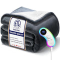 Joykoff Grey Full Size Fast Heated Blanket with 78℉ in 3 Minutes