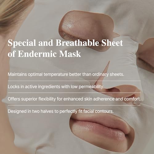Endermic EGF Fill-in Cream Sheet Mask ? Intensive Hydrating Cream Mask Sheet with EGF & FGF for Firm Feel, Moisture Balance & Radiant Skin (14g x 5 sheets)