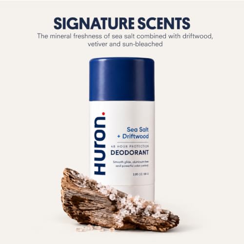 Huron Aluminum-Free Deodorant Citrus + Eucalyptus 2-Pack - Long-Lasting, Sensitive Skin