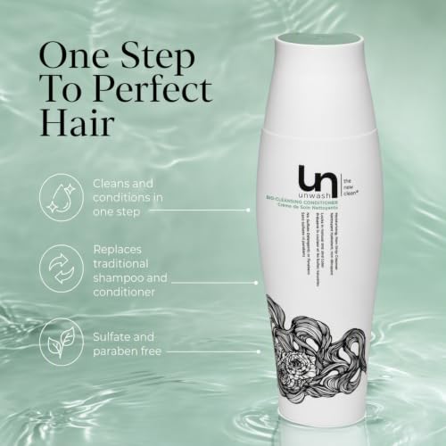 Unwash Bio-Cleansing Conditioner - Gentle Hydrating Co-Wash for Curly & Dry Hair 13.5 Fl Oz Fresh