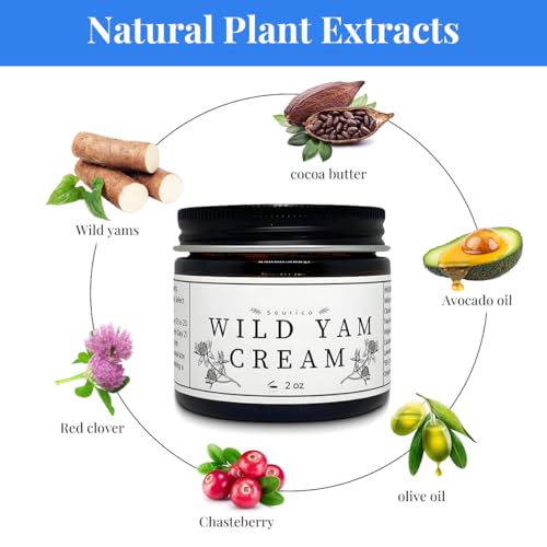 Wild Yam Cream, Wild Yam Cream Organic for Hormone Balance,Natural Night Sweats for Man & Women Promoting Perimenopause & Menopause Support