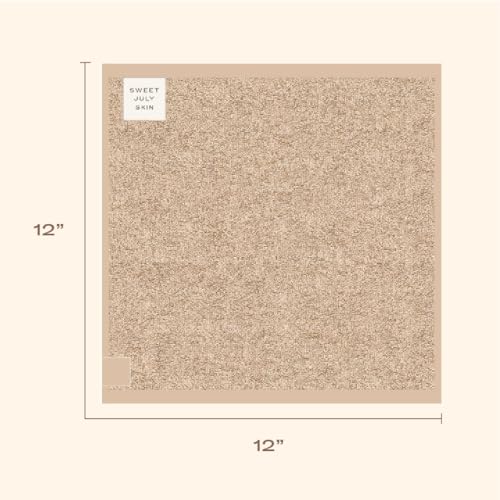 SWEET JULY Reusable Cotton Face Towels Set for Makeup Removal – Day & Night, Pack of 6