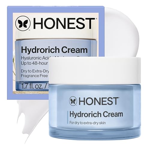 Honest Beauty Hydrorich Cream 1.7 Fl Oz - Hypoallergenic, Vegan, Dermatologist Tested, Up to 48H Hydration
