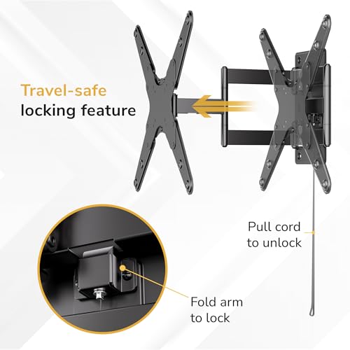 Mount-It! Lockable RV TV Mount 23-55 Inch 400x400 VESA Heavy Duty Up to 77 lb